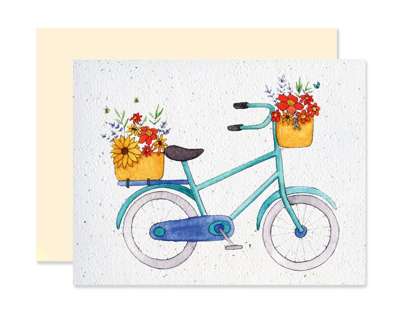 EMM0087 - Plantable greeting card - Bicycle