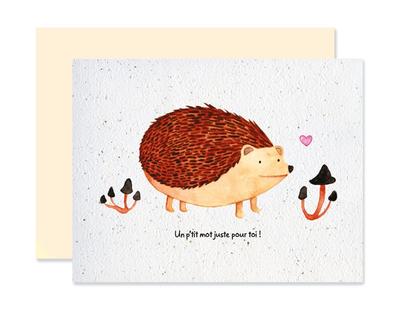 EMM0016 - Carte à planter / Plantable greeting card - Un p'tit mot juste pour toi !