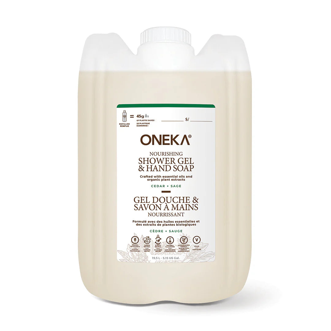 ONE0068 - VRAC / BULK - Gel douche et savon à mains - Cèdre et sauge - / $100 g