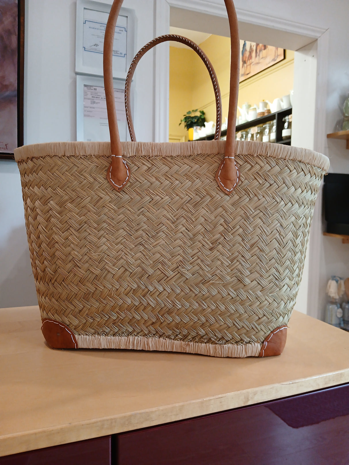 PAN0053 - Small wool basket - red