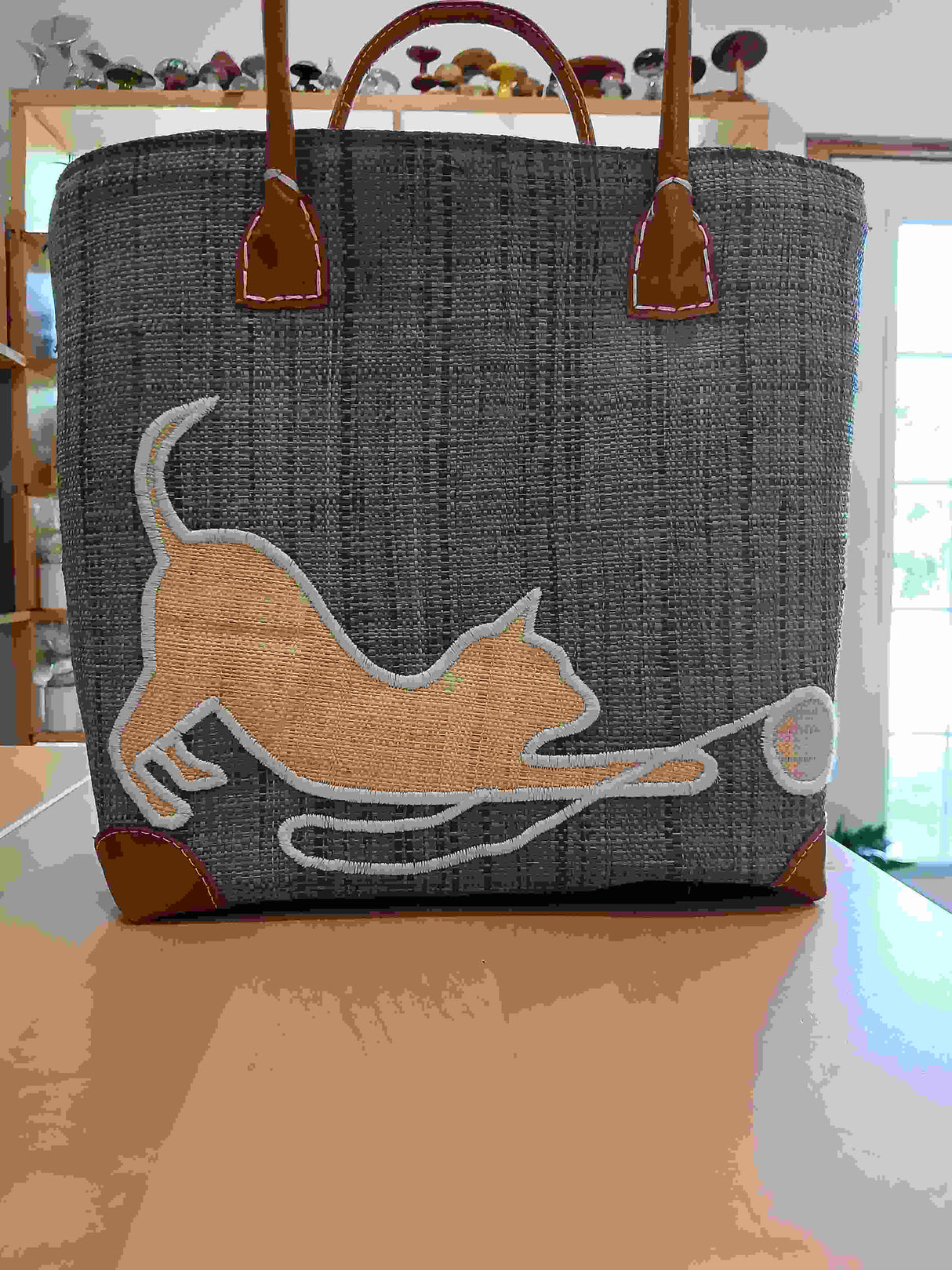 PAN0084 - Sac-panier 'chat avec balle de laine'