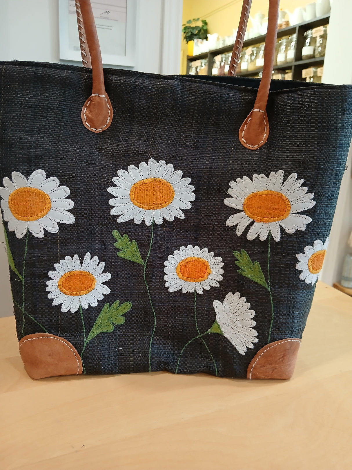 PAN0079 - Basket bag - Cat - charcoal - medium size