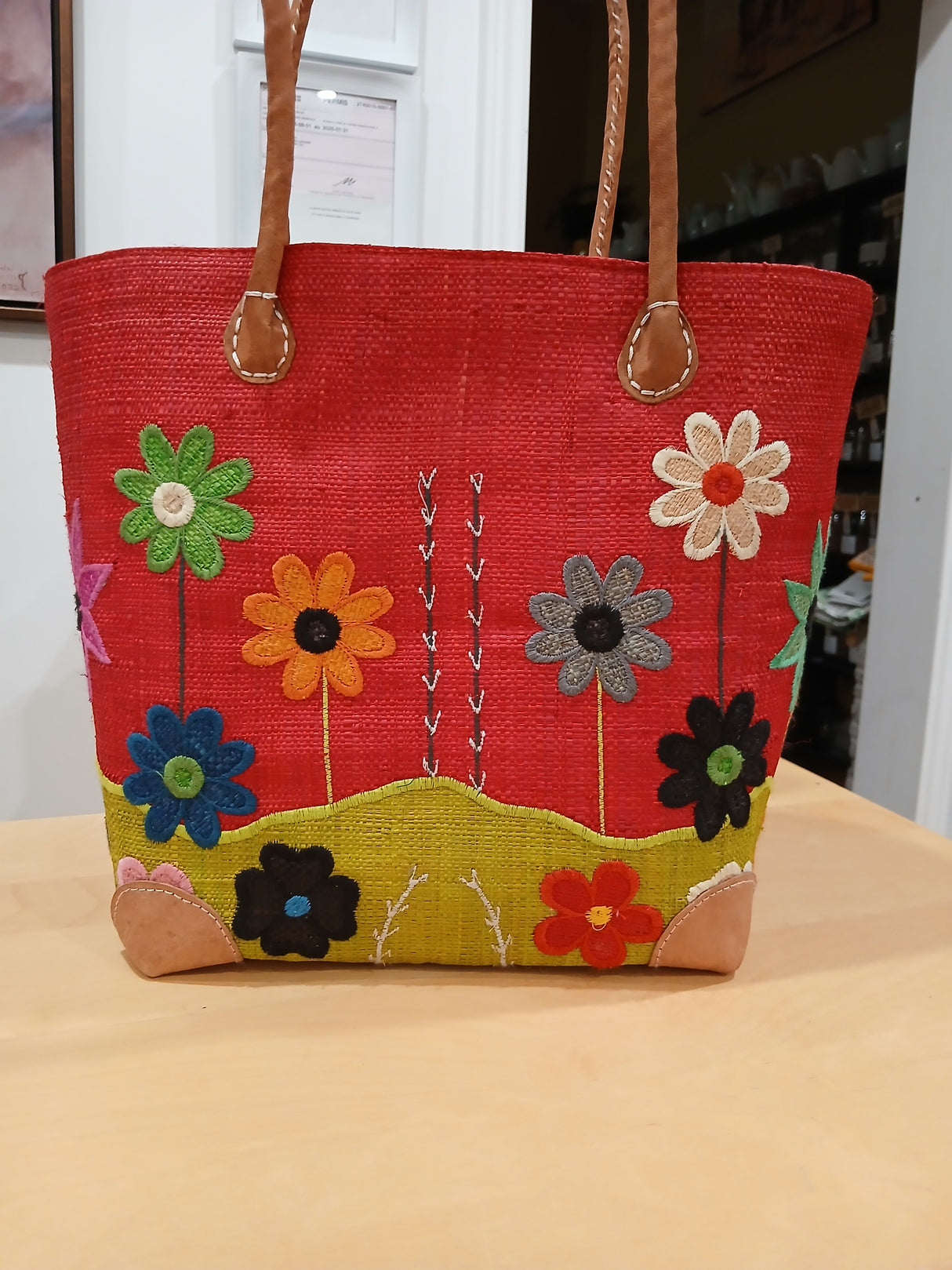 PAN0115 - Sac-panier 'Jardin de fleurs'