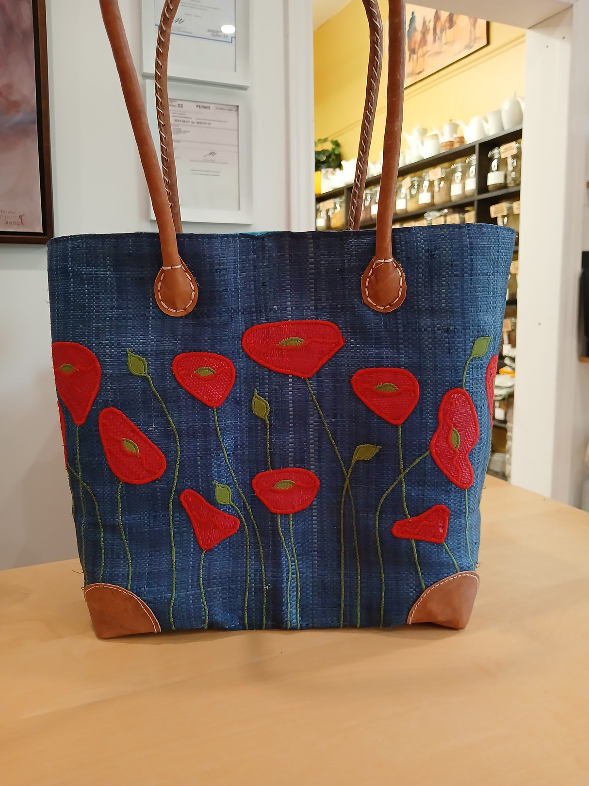 PAN0124 - Sac-panier 'Coquelicots'