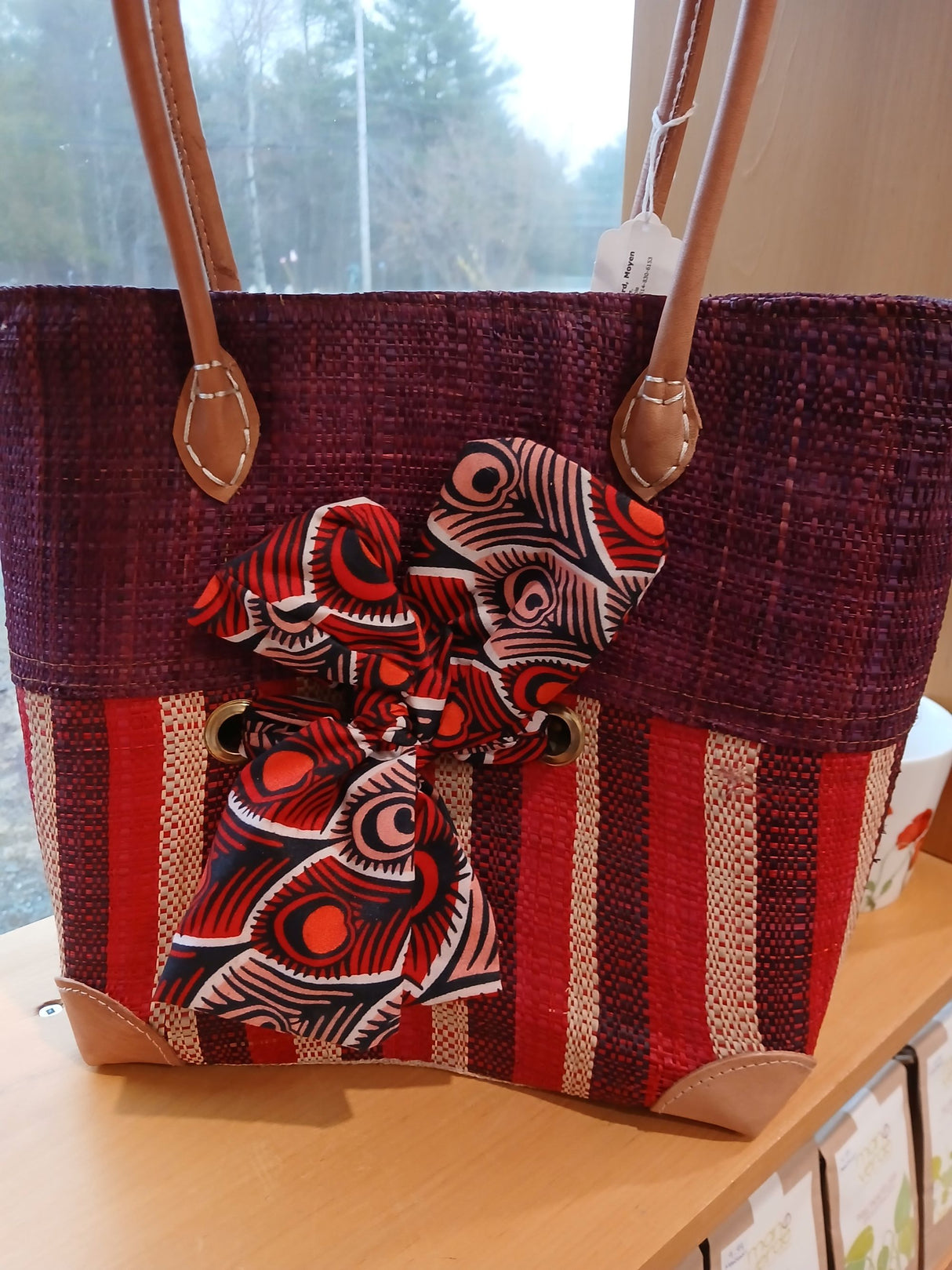PAN0079 - Basket bag - Cat - charcoal - medium size