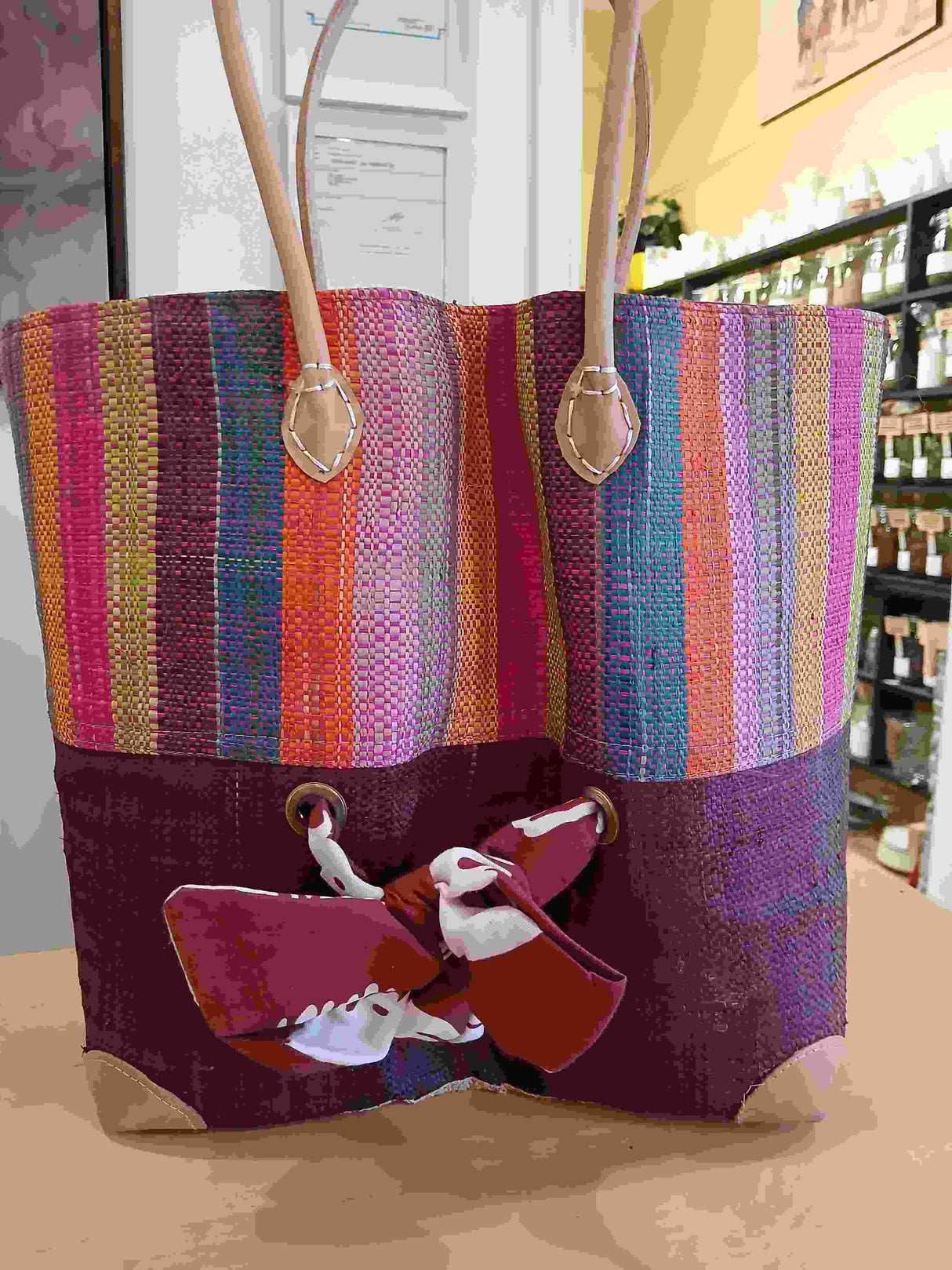 PAN0079 - Basket bag - Cat - charcoal - medium size