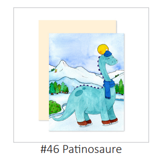 EMM0018 - Carte à planter / Plantable greeting card - Patinosaure