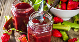 RUC0007 - Confiture de fraises et rhubarbe