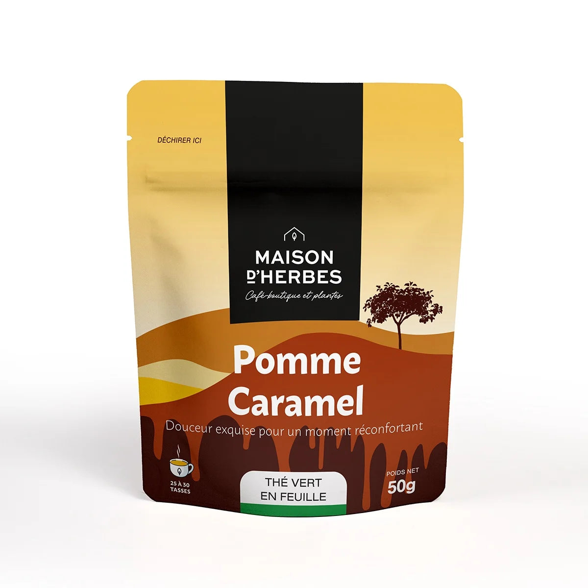 MDH0013 - Thé vert en feuille - Pomme caramel