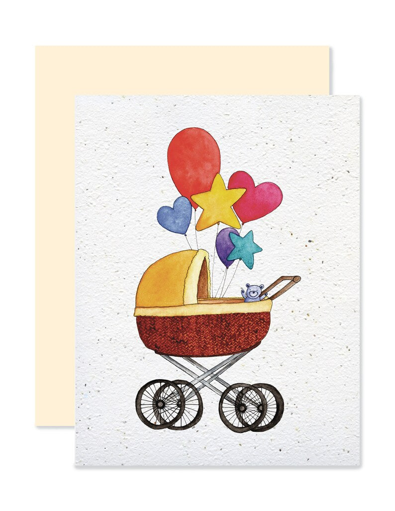 EMM0057 - Carte à planter / Plantable greeting card - Berceau