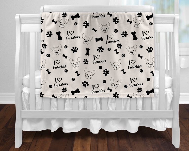 BOC0078 - Minky blanket - frenchies