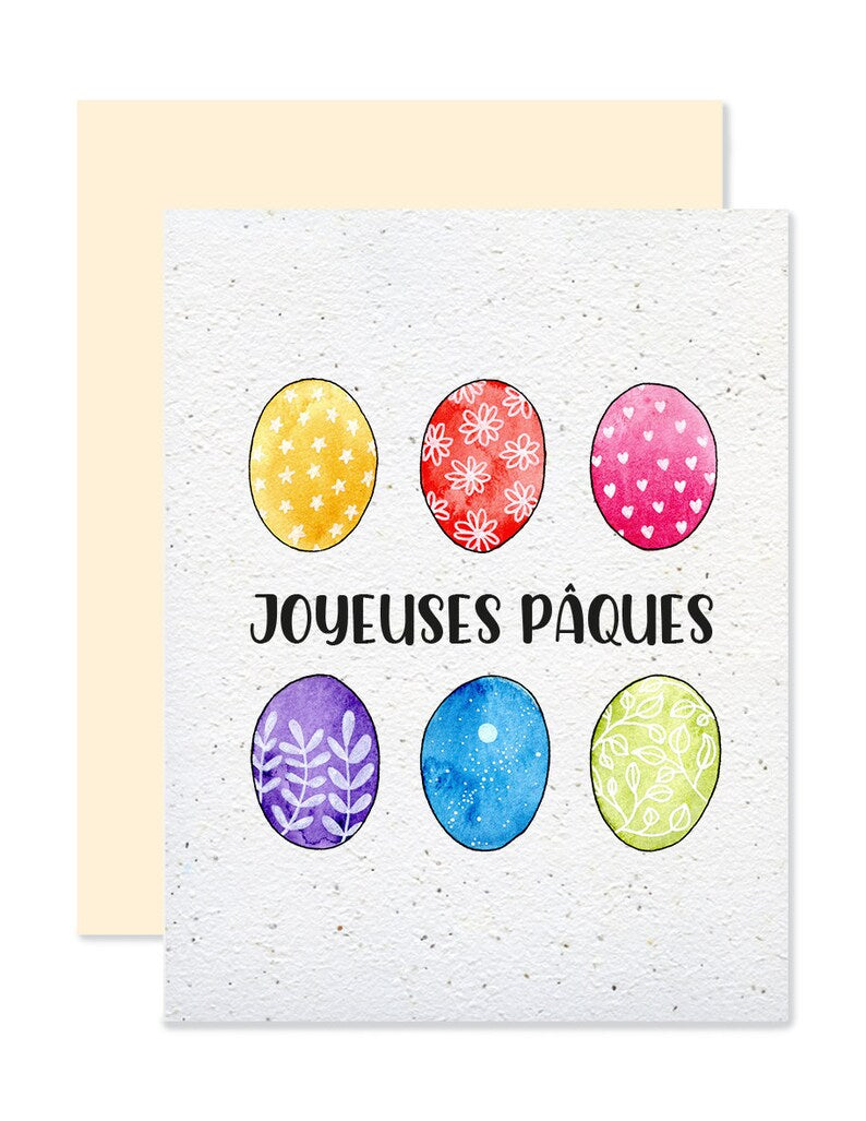 EMM0029 - Carte à planter / Plantable greeting card - Joyeuses Pâques