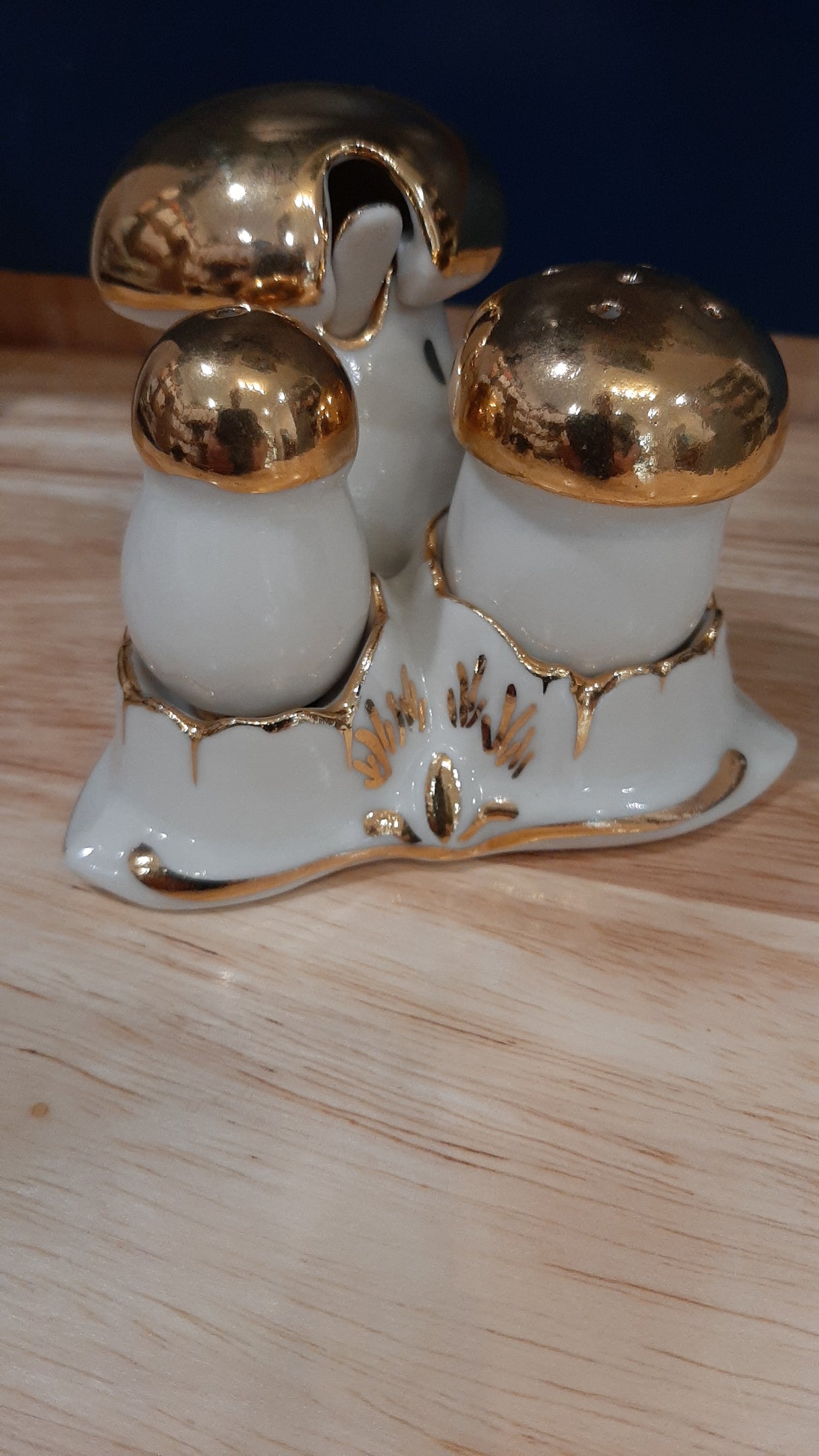 MUS0087 - Mushroom trio: salt shaker, pepper shaker and sugar bowl