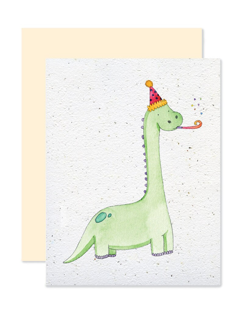 EMM0039 - Carte à planter / Plantable greeting card - Dino anniversaire