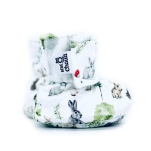 BOC0065 - Pantoufles pour bébé - 24-36 mois - lapins en forêt