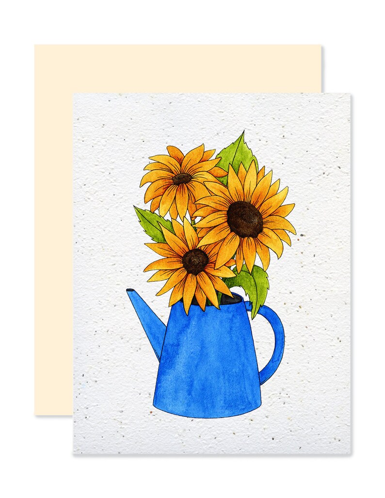 EMM0044 - Carte à planter / Plantable greeting card - Tournesols