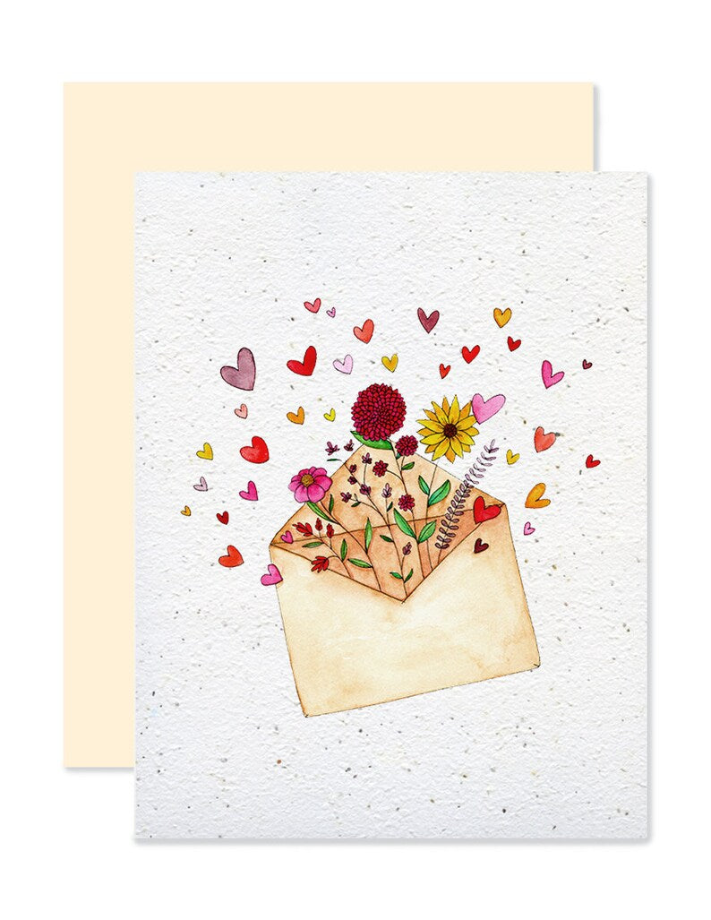 EMM0073 - Carte à planter / Plantable greeting card - Lettre d'amour
