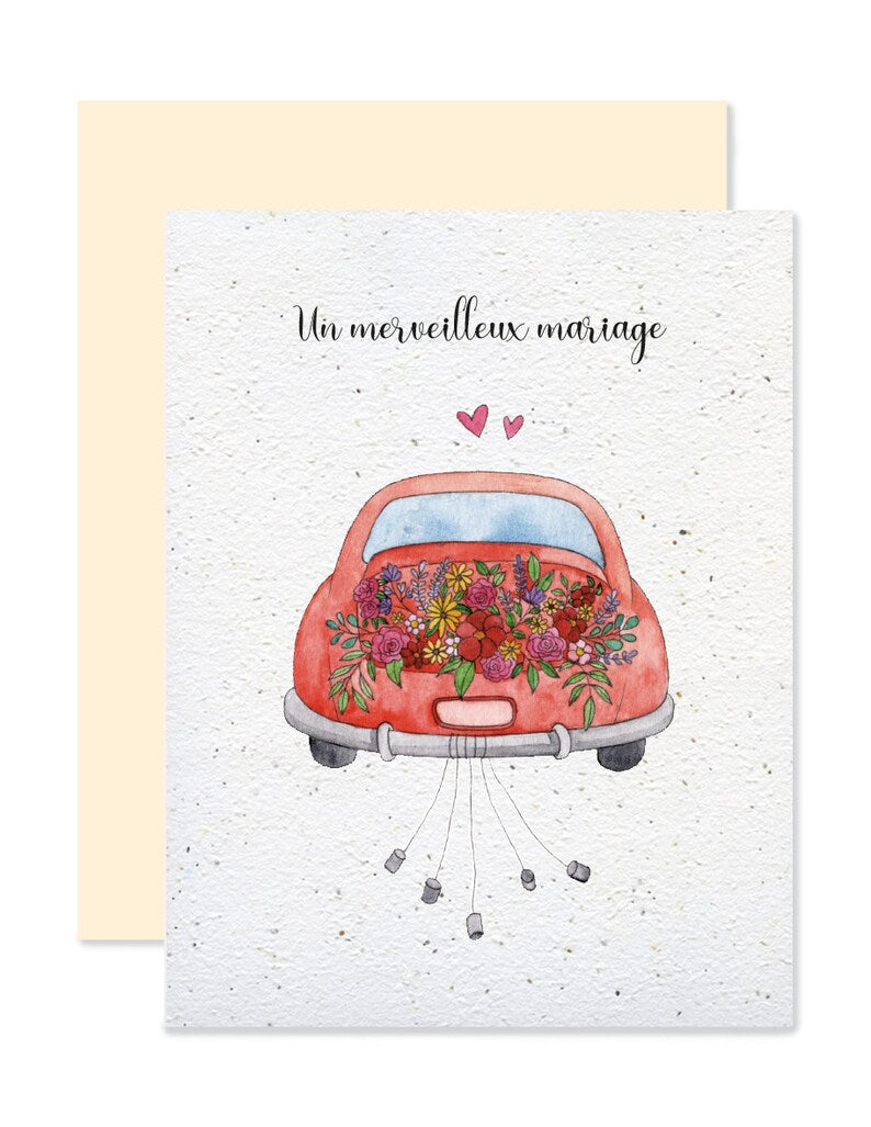 EMM0050 - Carte à planter / Plantable greeting card - Un mariage