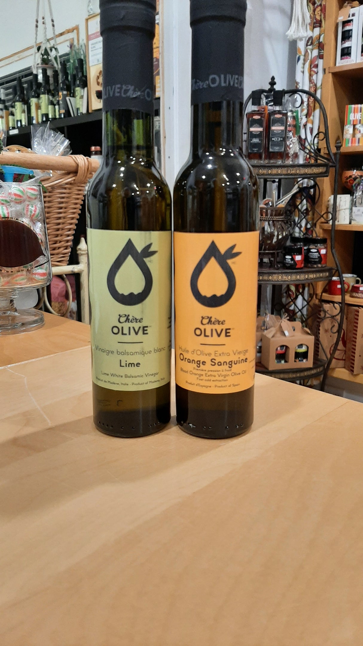 ENS0138 - Duo vinaigre blanc Lime et huile d'olive Orange sanguine