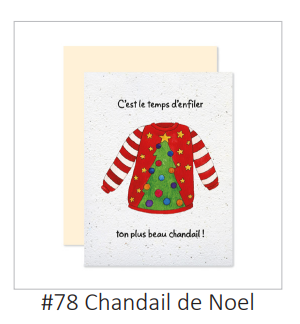 EMM0053 - Carte à planter / Plantable greeting card - Ton plus beau chandail