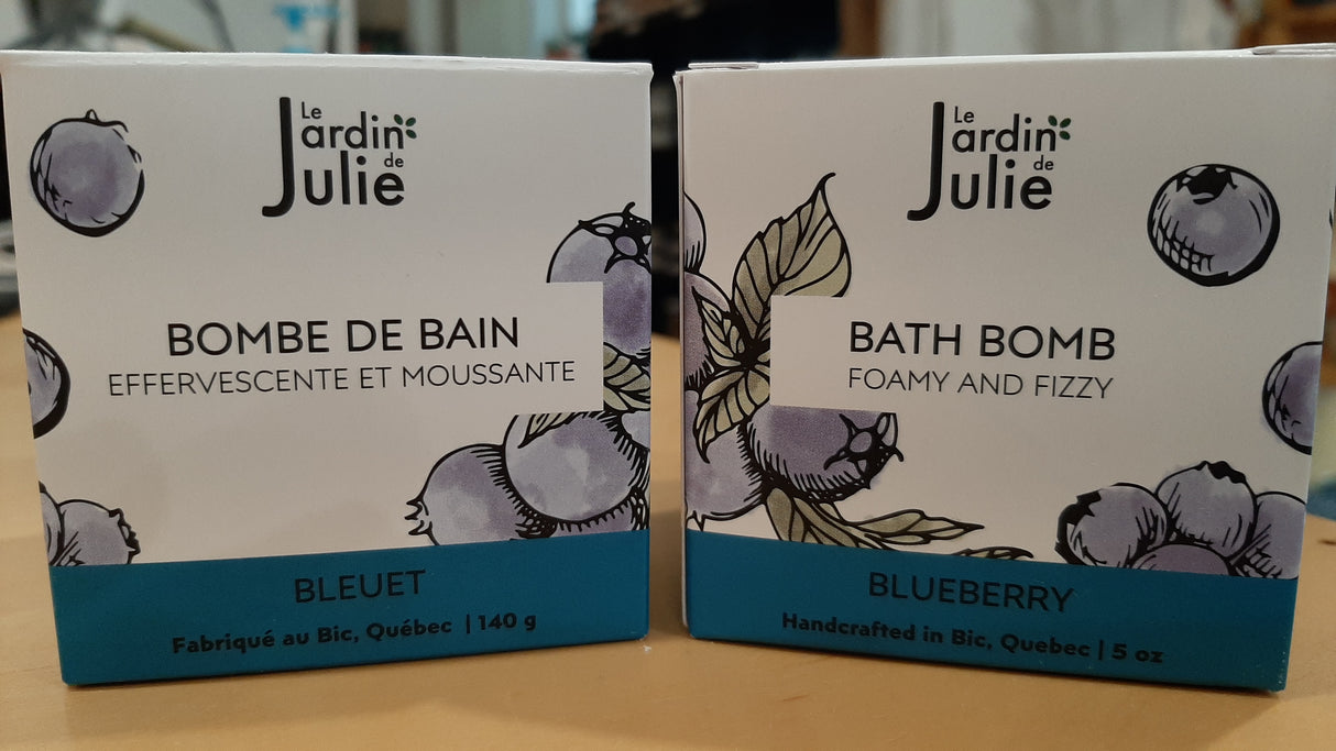 JdJ0400 - Bombe de bain effervescente et moussante au bleuet
