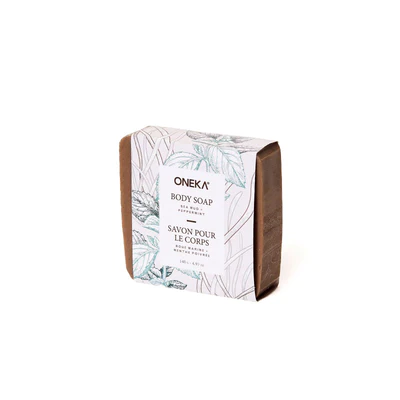 ONE0160 - Barre de savon - Menthe poivrée et argile grise