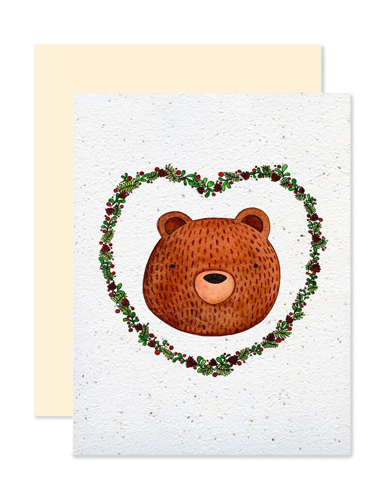 EMM0022 - Carte à planter / Plantable greeting card - Ours