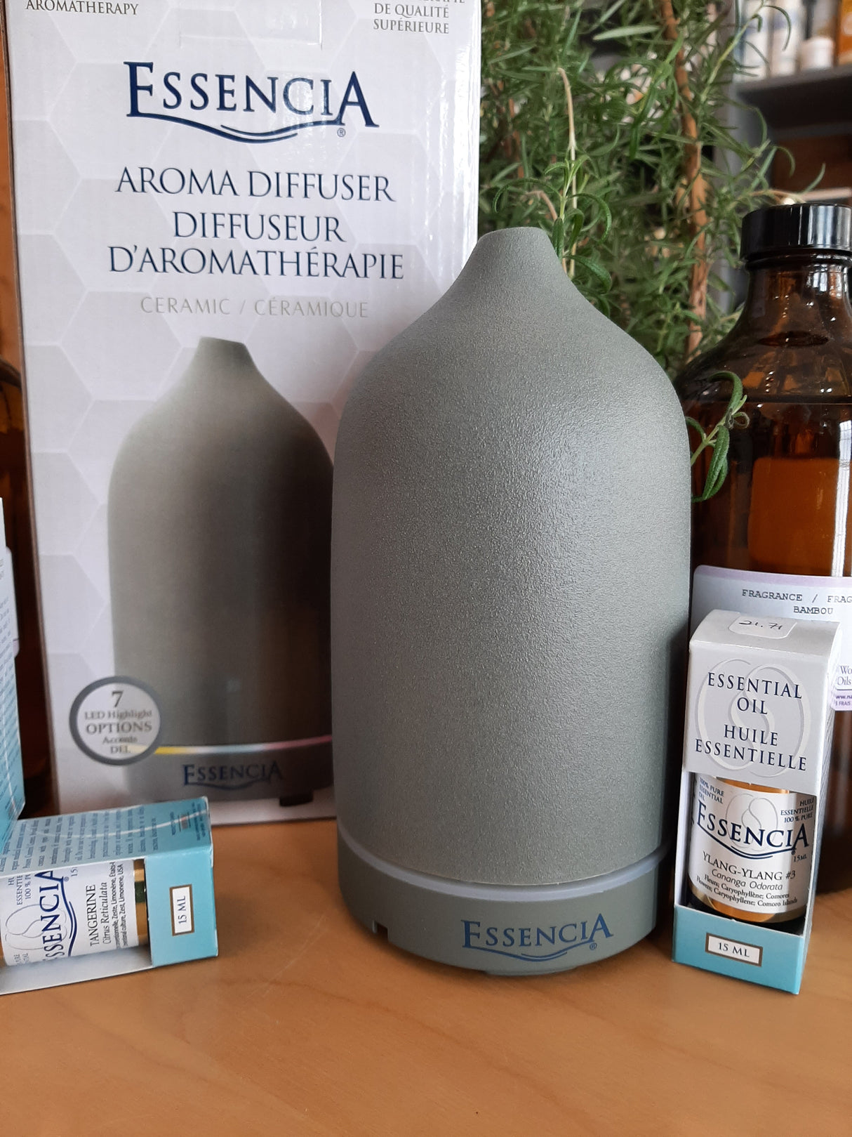 ESS6218 - Ceramic aromatherapy diffuser - Charcoal