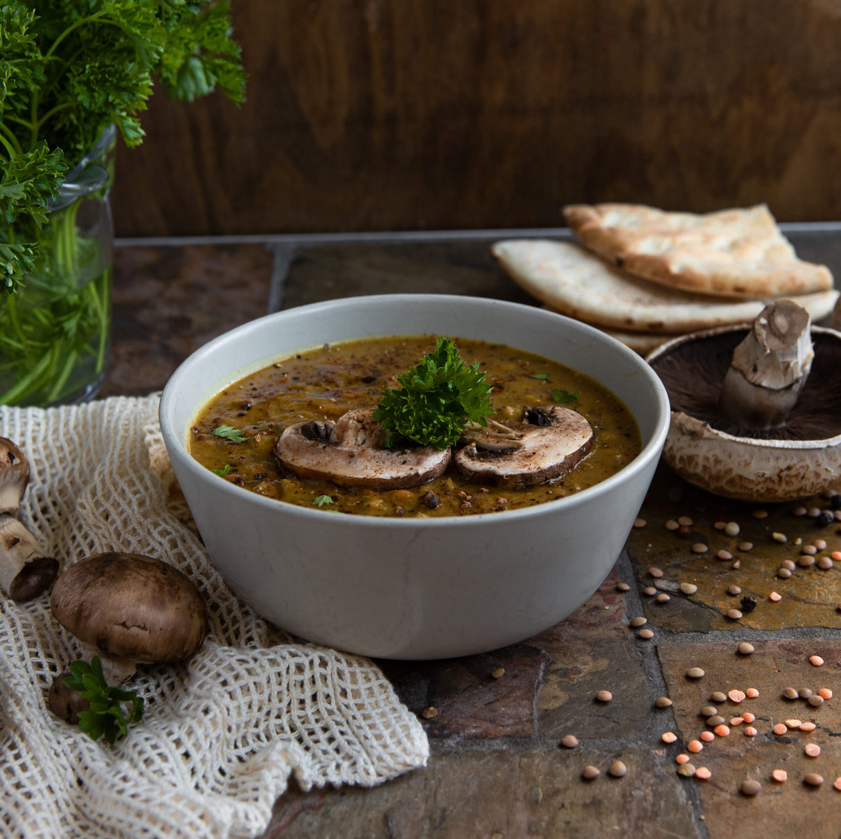 POT0982 - Tout en pot - Soupe lentilles et champignons