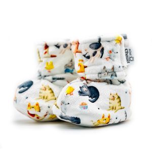 BOC0062 - Baby slippers - 24-36 months - speckled cats