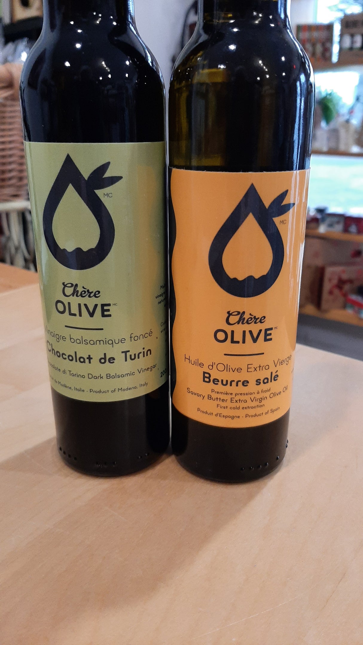 ENS0136 - Duo vinaigre Chocolat de Turin et huile d'olive Beurre salé