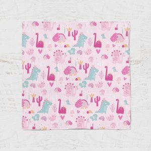 BOC0011 - Muslin blanket - princess dinosaurs