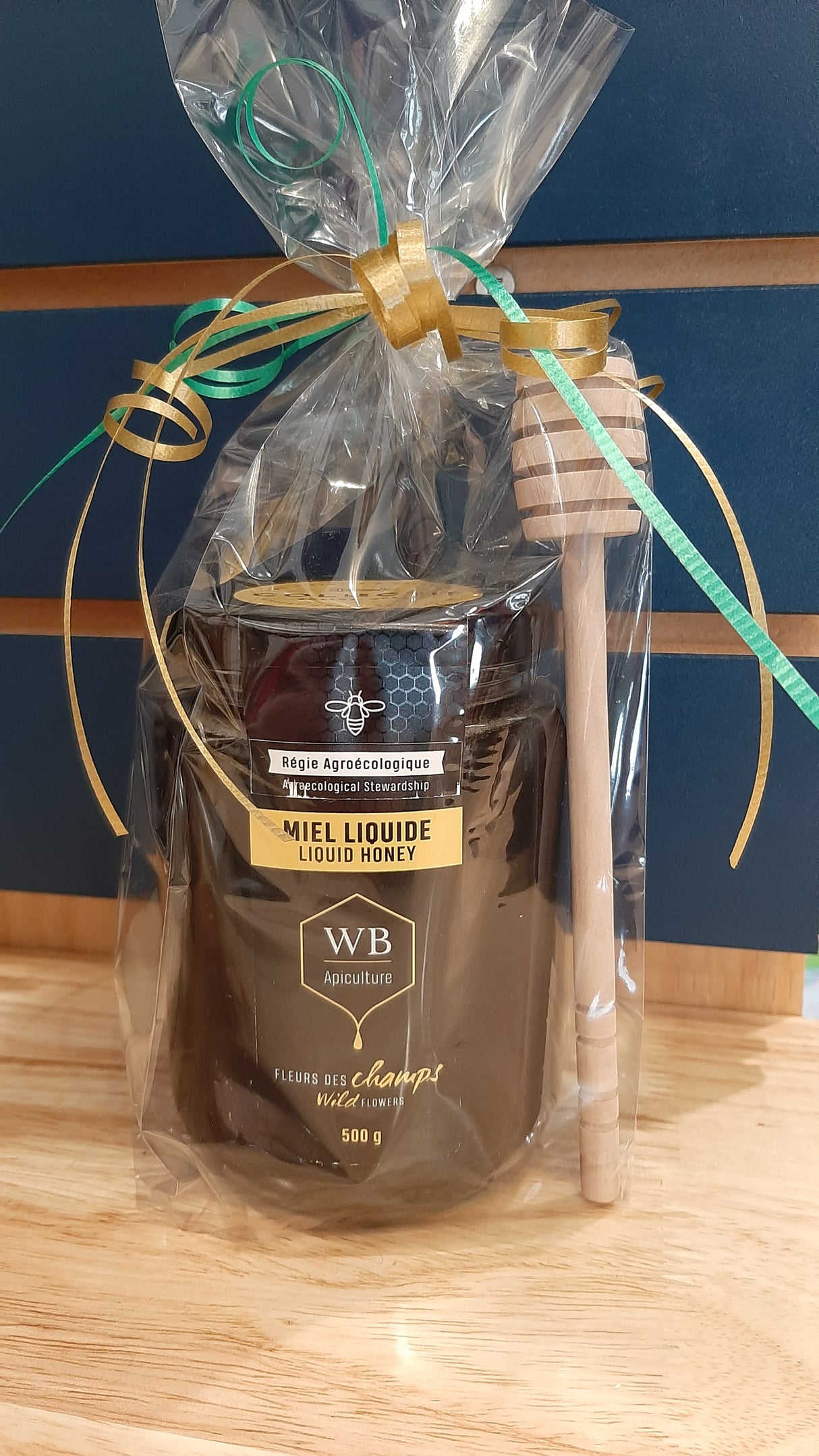 ENS0080 - Ensemble-cadeau - Miel de sarrasin et bâton pour miel