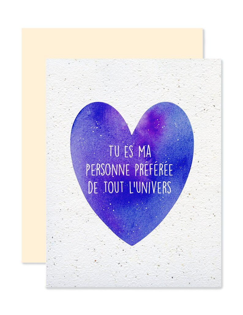 EMM0049 - Carte à planter / Plantable greeting card - Personne préférée