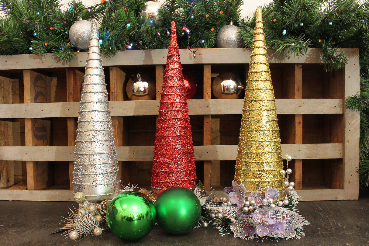 DÉCO-N - Colored Christmas trees (sold separately or in sets of 3)