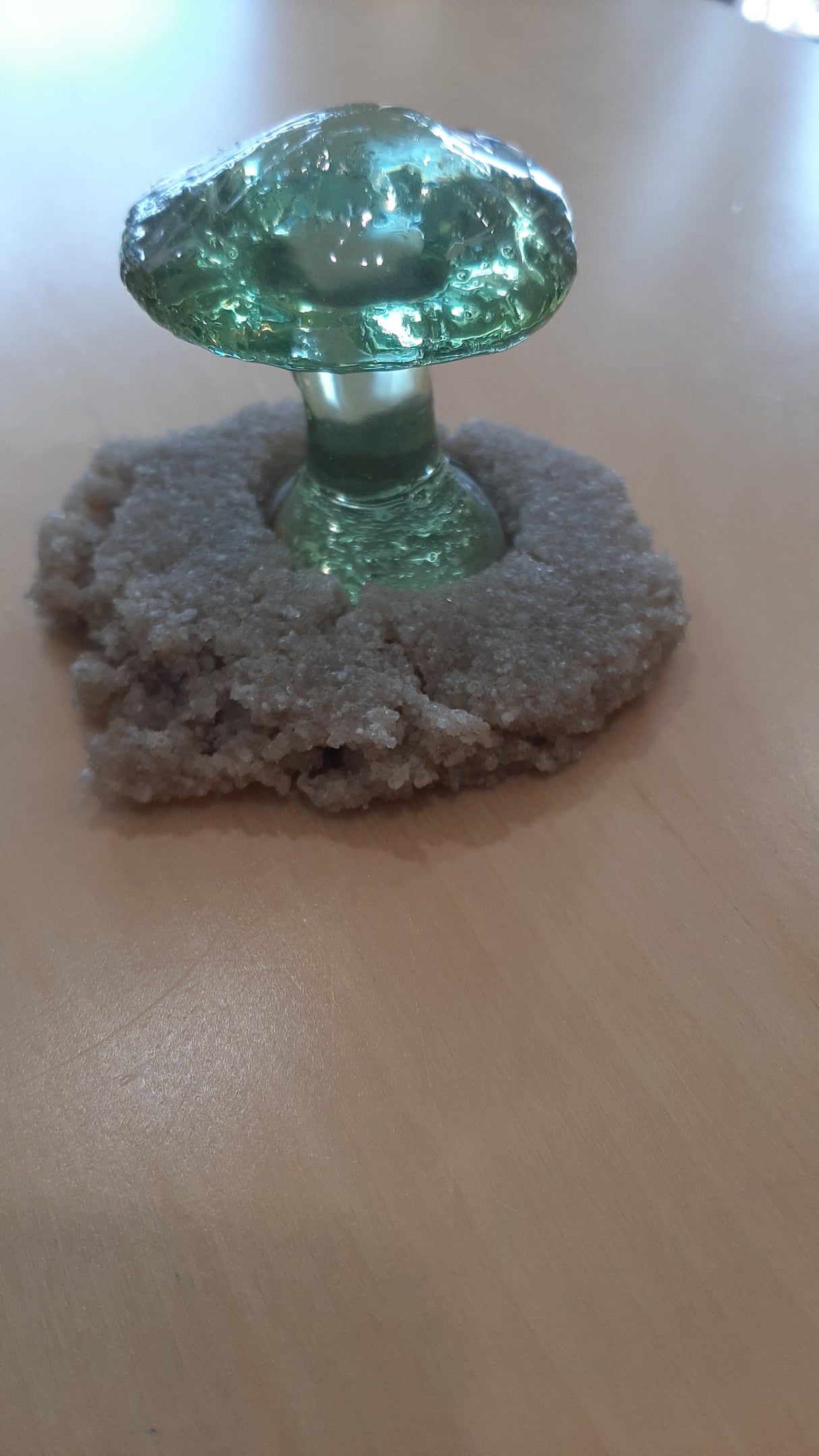 MUS0072 - Aqua glass mushroom