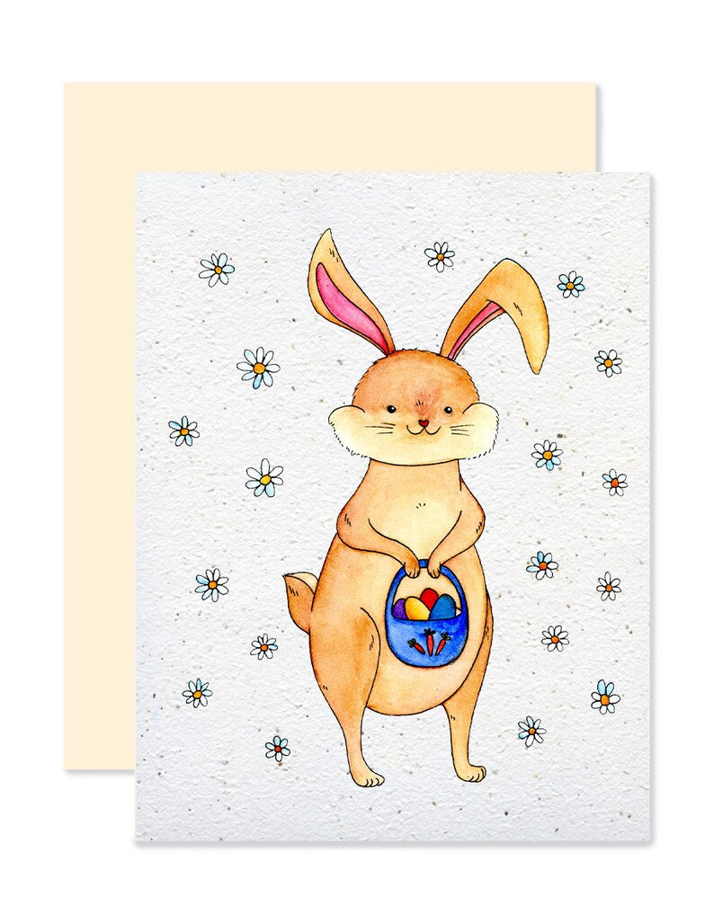 EMM0025 - Carte à planter / Plantable greeting card - Lapin de Pâques