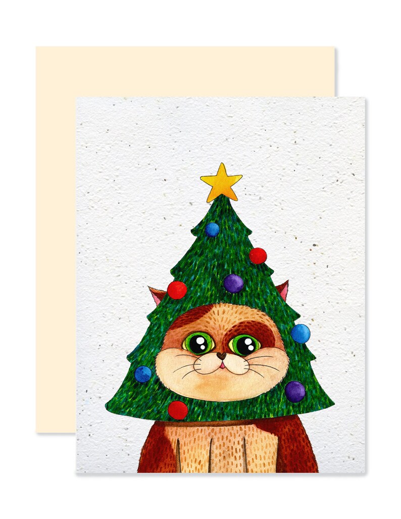 EMM0012 - Carte à planter / Plantable greeting card - Cha-pin de Noël