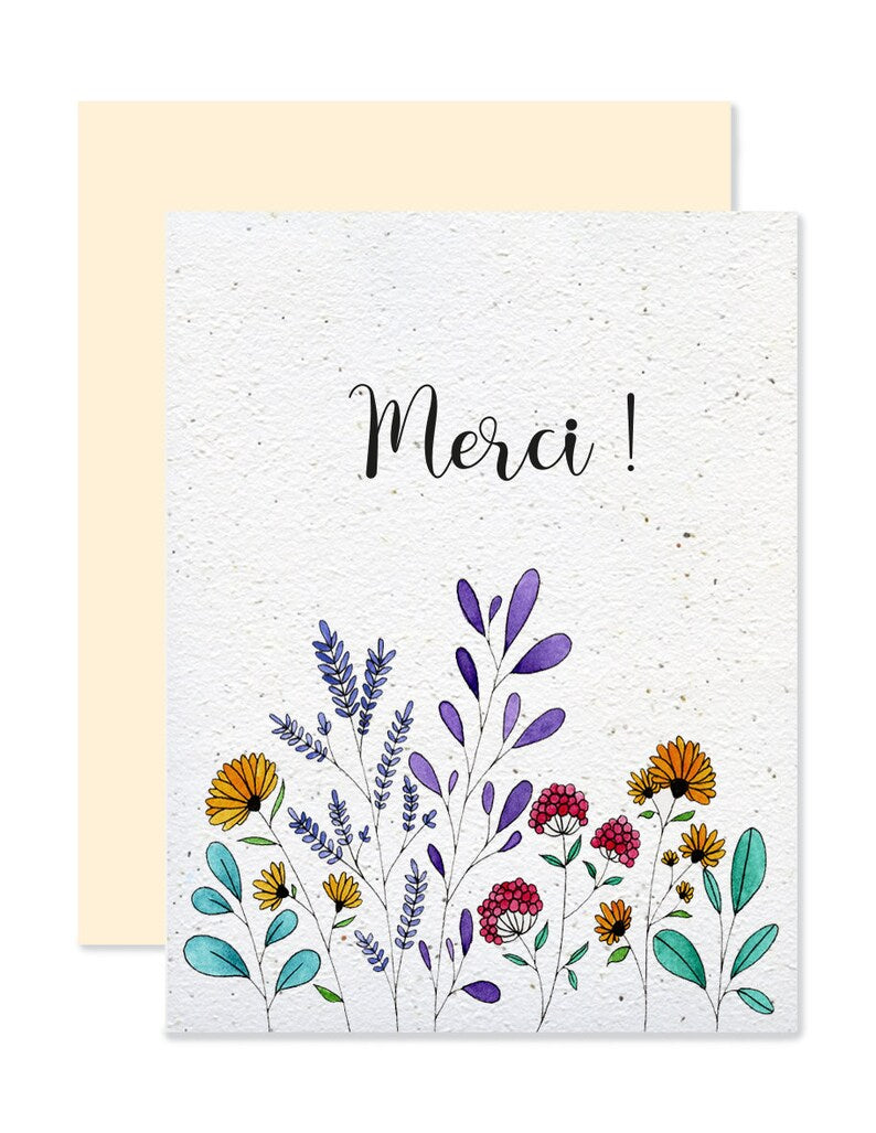 EMM0070 - Carte à planter / Plantable greeting card - Merci !