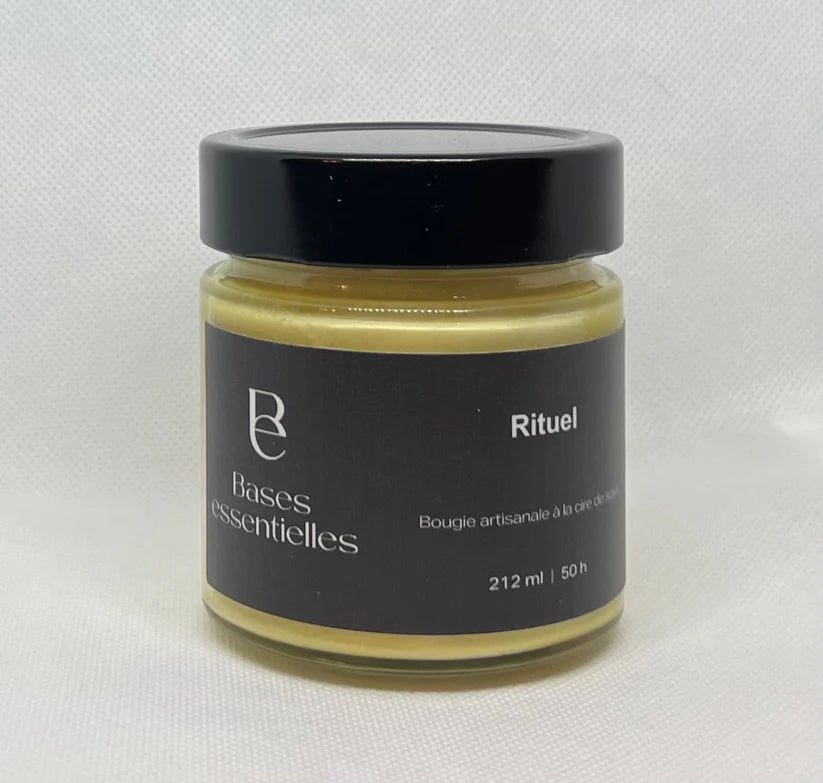 BAS0047 - Bougie artisanale à la cire de soya - Rituel