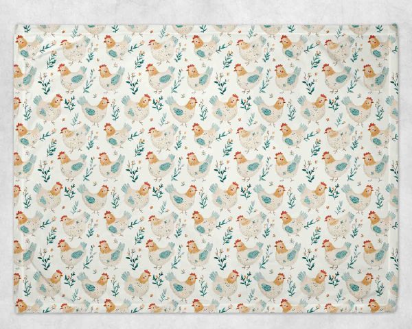 BOC0132 - Couverture minky - Poulettes