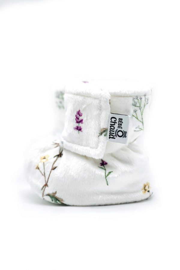 BOC0145 - Pantoufles minky - Fleurs des champs