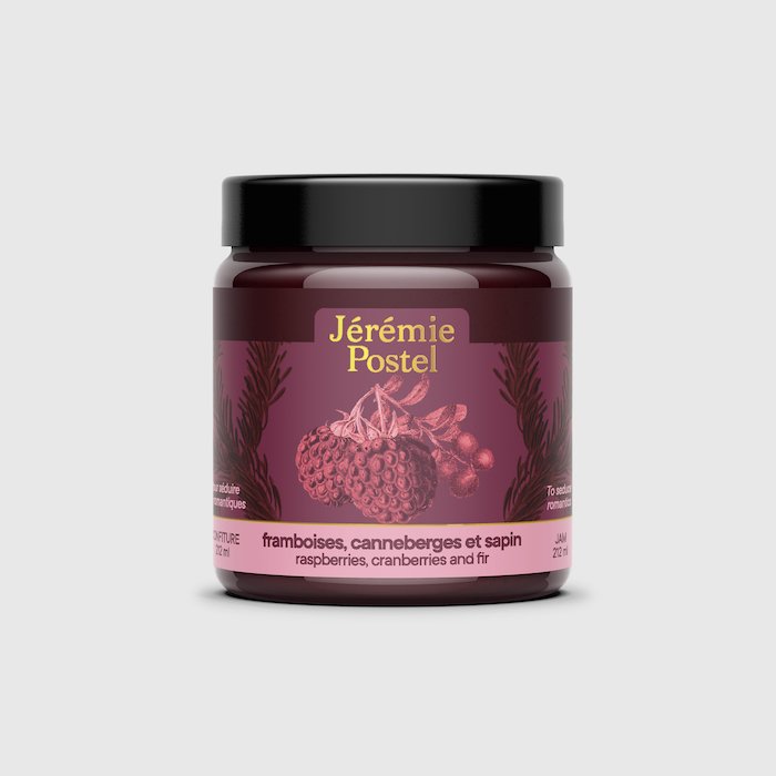 POS4108 - Confiture - Framboises, canneberges et sapin