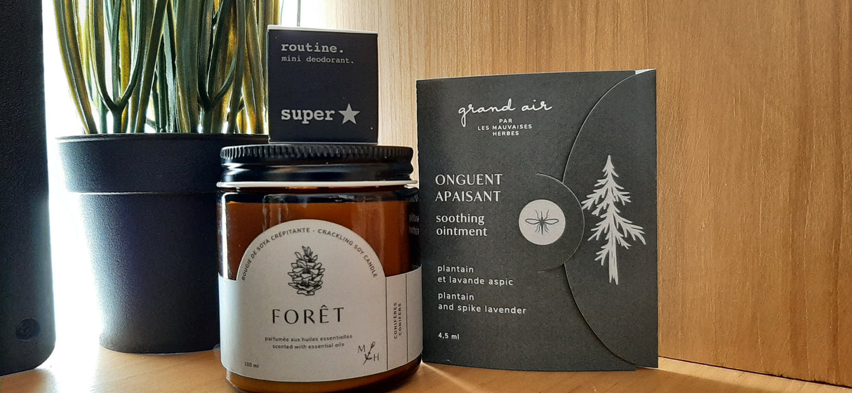 ENS0173 - Ensemble cadeau - Bougie, onguent et mini-déo