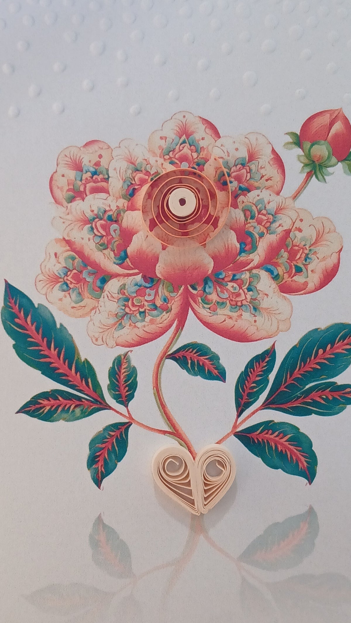 FIL0012 - Carte en quilling - La belle orangine