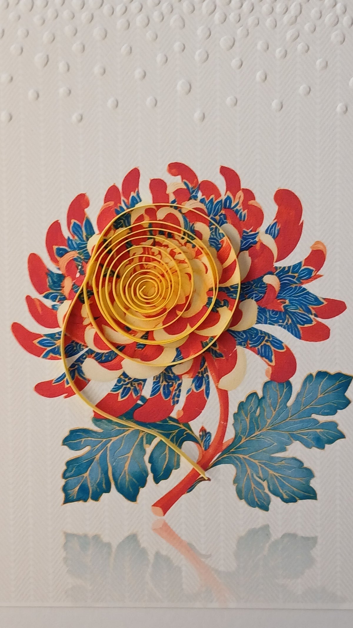 FIL0013 - Carte en quilling - La belle pimentée