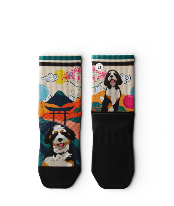 OUT2564 - Chaussettes OUTWAY - Bernadoodle - Quart de cheville