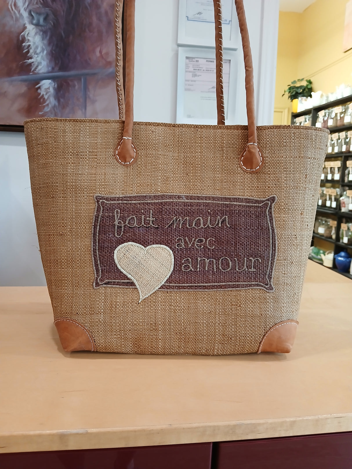 PAN0013 - Sac-panier 'Fait main avec amour'