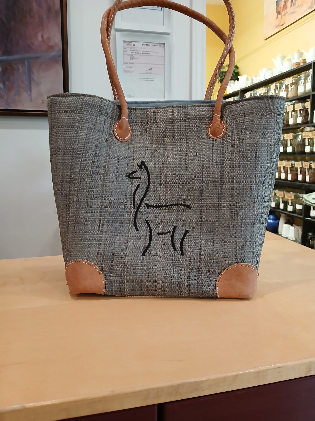 PAN0026 - Sac-panier 'Profil d'alpaga'