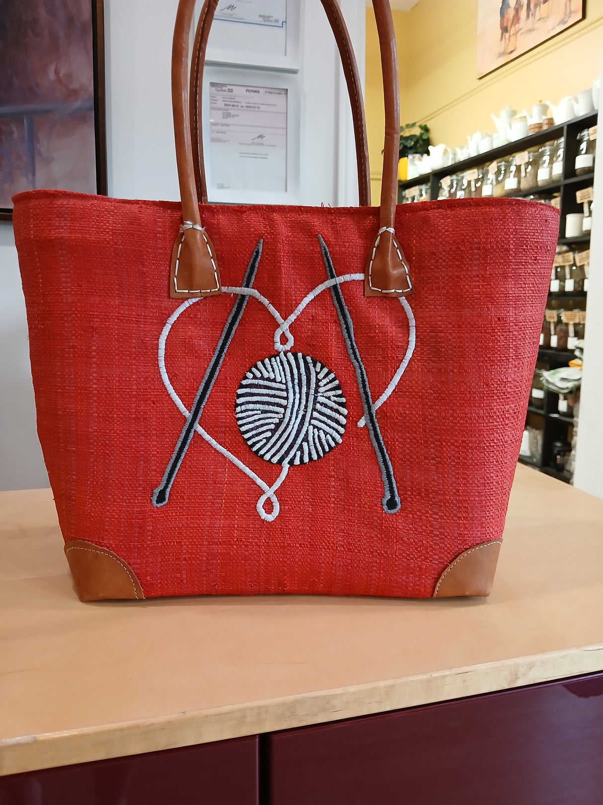 PAN0083 - Sac-panier 'Laine et coeur'